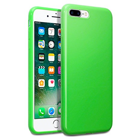 iPhone 7 Plus Case, Terrapin iPhone 7 Plus Cover - TPU Gel - Slim Design - Durable Shock Absorbing - Back Protector - Solid Green