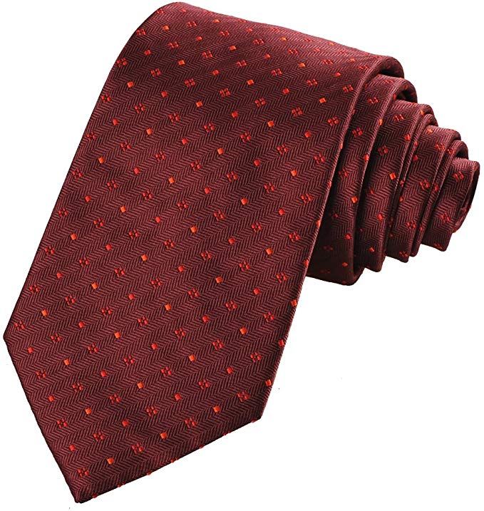 KissTies Ties for Men Solid Color Necktie Checkered Pattern   Gift Box