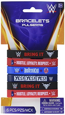 American Greetings WWE Rubber Bracelets (6 Count)