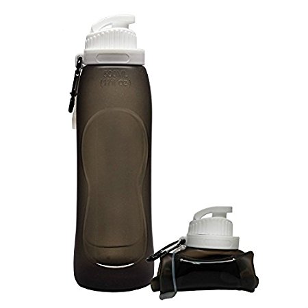 17oz. Collapsible Water Bottle, BPA Free, FDA Approved, Leak Proof Silicone Foldable Bottle,Perfect for Sports and Stay Energized