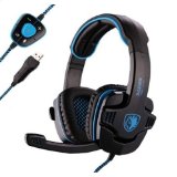 Sades Stereo 71 Surround Pro USB Gaming Headset with Mic Headband Headphone Black