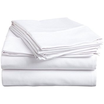[hachette] 400 THREAD COUNT 100% EGYPTIAN COTTON FITTED SHEET (FOUR) 4FT SMALL DOUBLE SIZE WHITE 400TC