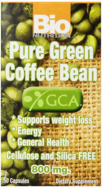 Bio Nutrition Coffee Bean Gel Caps, Pure Green, 50 Count