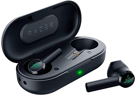 Razer Hammerhead True Wireless - Wireless Earbuds Bluetooth 5.0 (Ultra-Low Latency Bluetooth in-Ear Headphones, Water-Resistant, Touch-Enabled & with Charging Case)