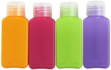 Ikea Travel Size Bottles 8 Pack 4 colors for cosmetic products