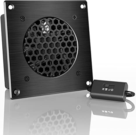 AC Infinity AIRPLATE S1, Quiet Cooling Fan System with Speed Control, for Home Theater AV Cabinet Cooling
