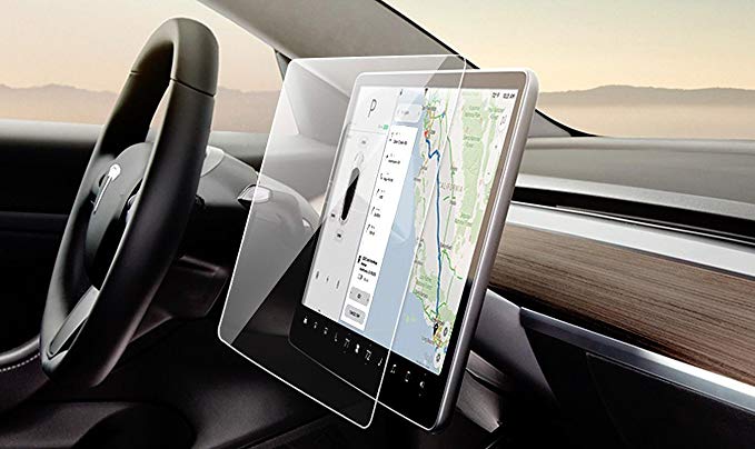 TeslaHome Car Tempered Glass 9H Anti-scratch and Shock Resistant Touch Screen Protector for Tesla (For Tesla Model 3)