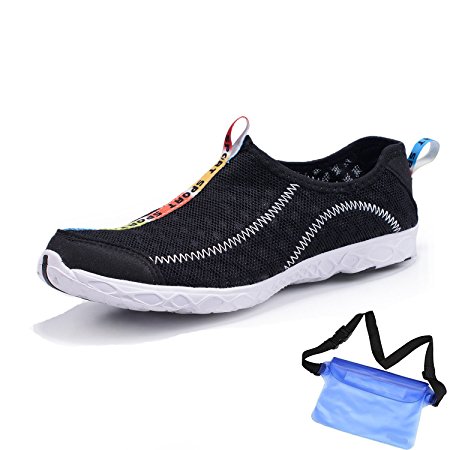 HLM Women Man's Water Shoes Breathable Lightweight Quick Dry Slip on Mesh Sneaker