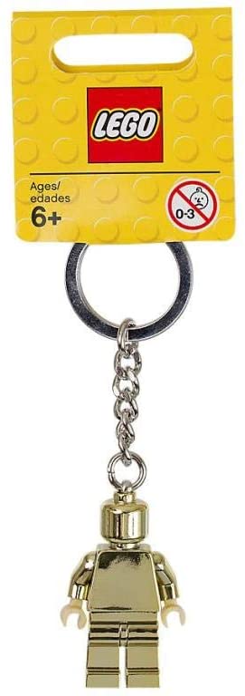 Lego gold minifigure keyring