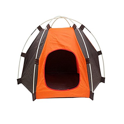 Pup-Tent, PYURS Pet Camp Tent Foldable Dog Bed House for Puppy Dog Kitten Cat