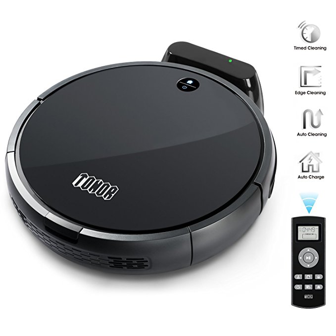 RV-03 Robot Vacuum with Strong Power Suction Tonor, Self-Charging Robotic Vacuum Cleaner Hepa Filter for Clean Carpet Hardwood Floor Pet Fur and Allergens