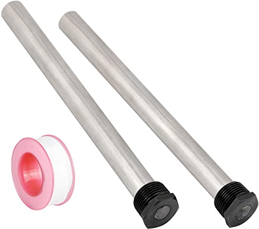 Lot of 2 - RV Water Heater Anode Rod - Magnesium Anode Rods 3/4'' Thread - Long Lasting Tank Corrosion Protection Compatible with Suburban 232767 and Mor-Flo Water Heater Tanks