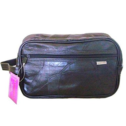 GENUINE LEATHER TOILETRY TRAVEL BAG