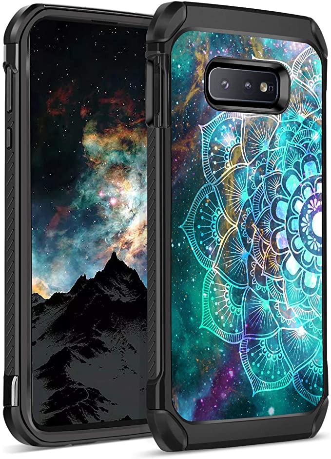 BENTOBEN for Galaxy S10e Case (2019), S10e Case, Shockproof Dual Layer Glow in the Dark Noctilucent Hybrid Slim Hard PC Soft Bumper Phone Cases Cover for Samsung Galaxy S10e 5.8inch, Mandala in Galaxy