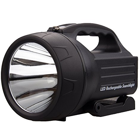 WASING CREE 10W 1000 Lumens Super Bright 4 levels Rechargeable LED Searchlight(black)