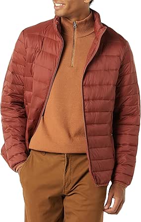 Amazon Essentials Men's Packable Lightweight Water-Resistant Puffer Jacket (Available in Big & Tall)