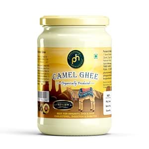 PH's Organic Camel Milk Ghee 250ml (227g) | bilona | Rich in Iron maintains cholesterol Anti-inflamatory