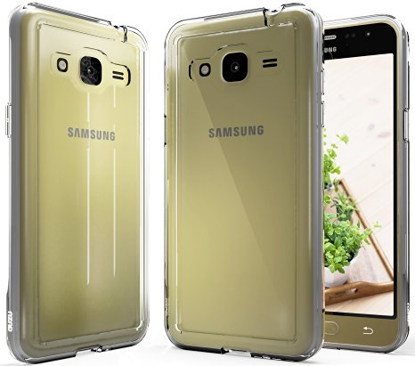 Galaxy J3 Case, Galaxy Amp Prime Case, Galaxy Express Prime Case, Galaxy Sol Case, Nznd® [Crystal Clear] Anti-Scratch Clear Slim Case - Clear