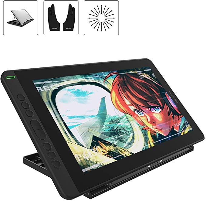 HUION Kamvas 13 Drawing Tablets with Screen Android Supported 13.3inch Full-Laminated Anti-Glare Pen Display 120% sRGB 8192 Levels Tilt Function Drawing Monitor - Stand Included