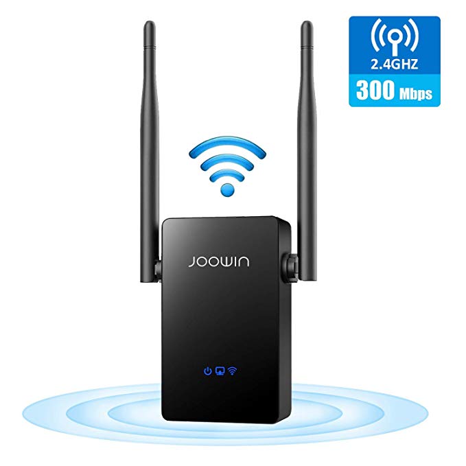 WiFi Extender, JOOWIN 300Mbps WiFi Range Extender 2.4GHz Wireless Repeater with External Antennas, WiFi Signal Booster with Router/Repeater/Access Point Mode, WPS, US Plug