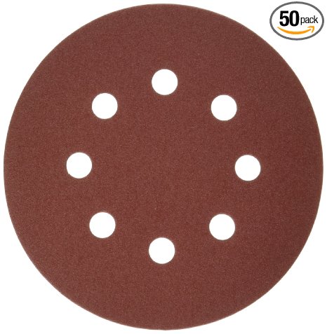 Bosch SR5R185 50-Piece 180 Grit 5 In. 8 Hole Hook-And-Loop Sanding Discs