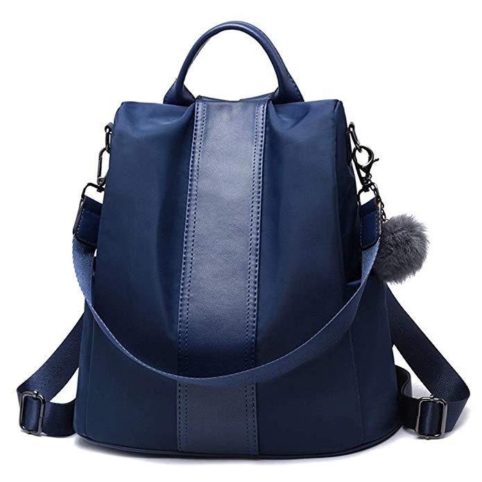 Women Backpack Purse Waterproof Anti-theft Nylon Rucksack Lightweight Convertible Casual Travel Shoulder Bag