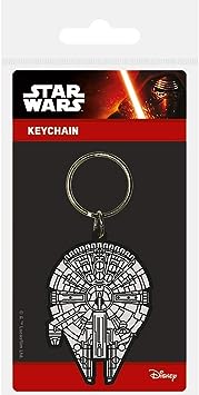 Star Wars, RK38348C, Millennium Falcon Rubber Keychain, Multi-Color, 4.5 x 6cm