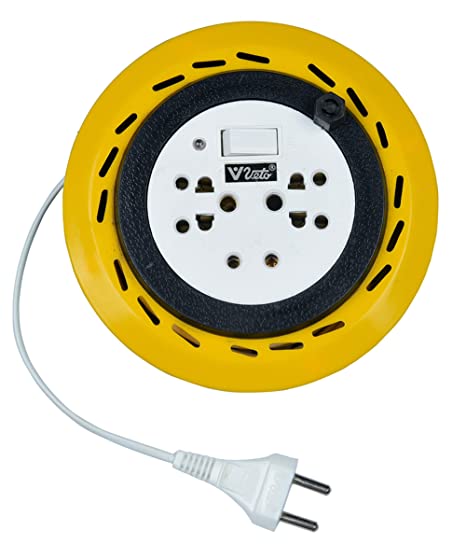 Veto FM Extension Cord 10 Meter Wire, Flex Box 10 Meter, 10 Meter Power Extension Box (Yellow)
