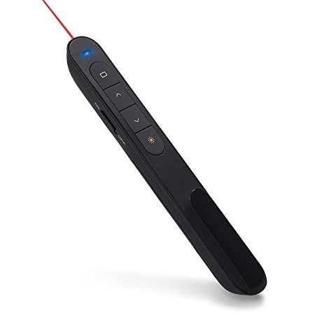 Covenov Wireless Presenter, RF 2.4GHz Red Laser Pointer Presentation Remote Control with Mini USB Receiver