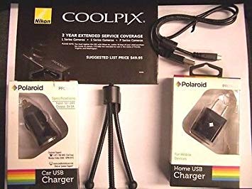 Wall AC Adapter   Car USB Cable   Warranty for Nikon EH-68P EH-69P EH-71P EH-70P