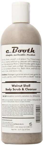 C. Booth Body Scrub and Cleanser, Walnut Shell, 16 Fluid Ounce