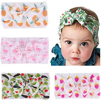 Newborn Baby Headbands with Knotted Bows, Girl's Hairbands for Newborn,Toddler and Children