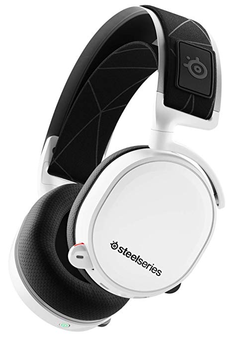 SteelSeries Arctis 7 - Wireless Gaming Headset - DTS Headphone:X v2.0 Surround for PC and PlayStation 4 - White [2019 Edition]