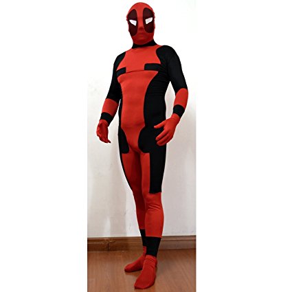 Deadpool Adult Costume Body Suit Spandex Morph Wade Winston Wilson X-Men Villain