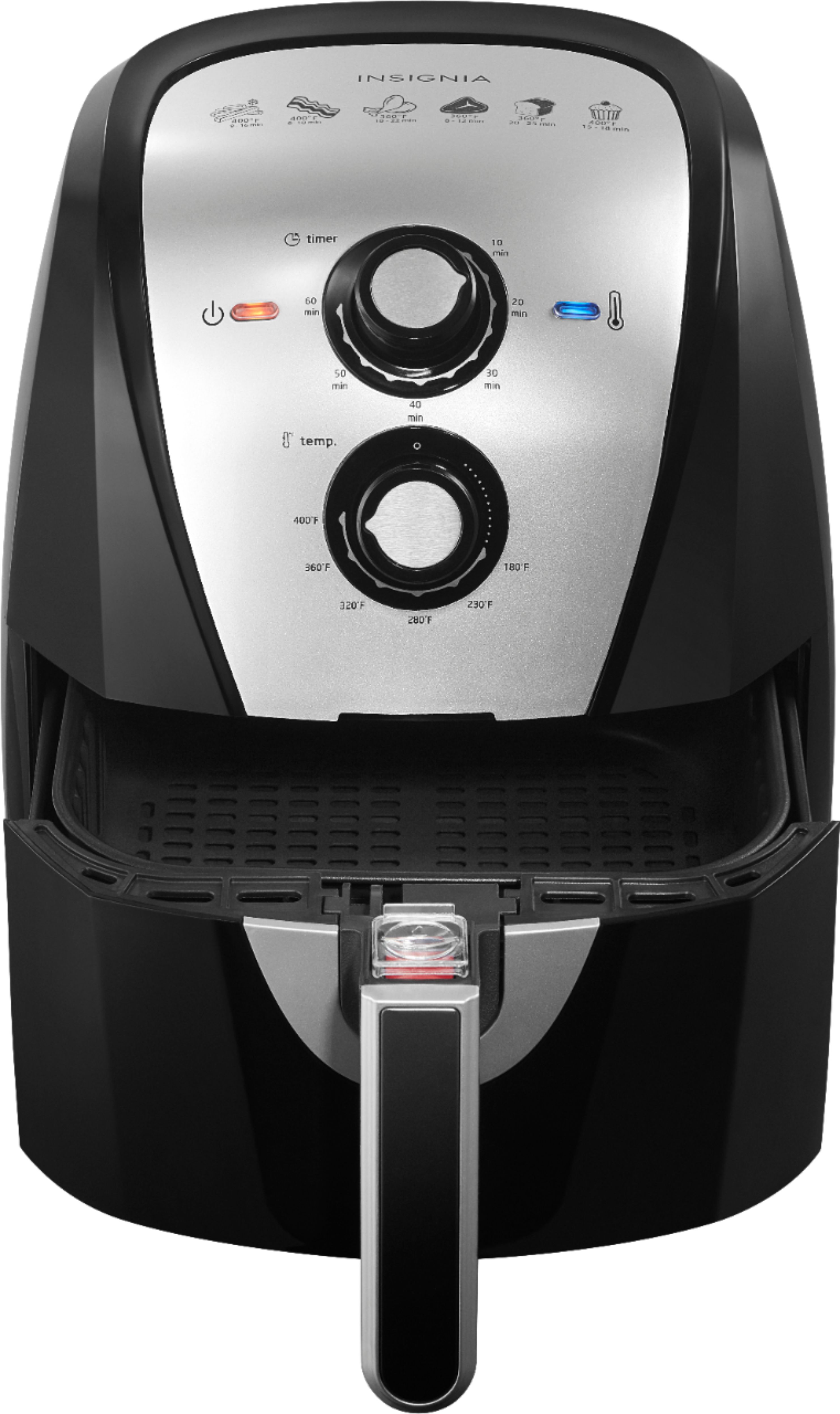 Insignia™ - 5L Analog Air Fryer - Black