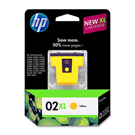 HP 02XL Yellow High Yield Original Ink Cartridge (C8732WN)