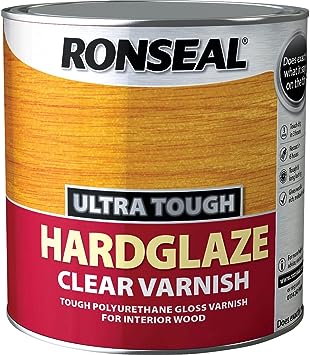 Ronseal UTVHG250 250ml Ultra Tough Hardglaze Internal Clear Gloss Varnish