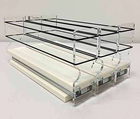 Vertical Spice - 222x1x11 DC - Spice Rack w/3 Drawers - 18 Capacity - New and Unique - Easy Access - 222 x 1 x 11
