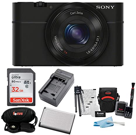 Sony Cyber-Shot DSC-RX100 Digital Camera with Battery and 32GB SD Card Bundle