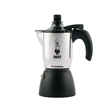 Bialetti 5410 Kremina Espresso Maker, Silver/Black