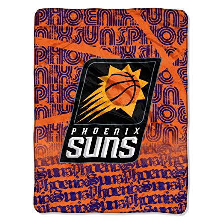 Officially Licensed NBA "Redux" Micro Raschel Throw Blanket, Multi Color, 46" x 60"