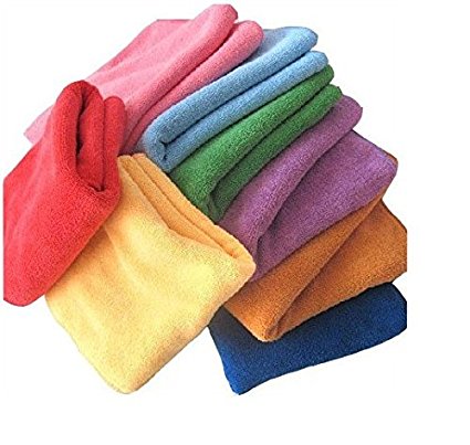 Superior MicroFiber Ultra Fast Drying, Car Dusting and Cleaning Towel Cloth (Size: 16X16 inch) (6)