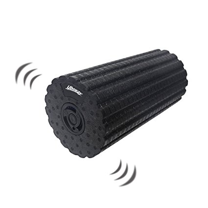UBOWAY Electric Vibrating Foam Roller 4 Speed Rechargeable High Density Massager for Exercise, Yoga, Trigger Point, Cycling, Running, Stretching, Muscle Therapy