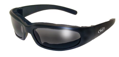 Global Vision Chicago Padded Riding Glasses Black FrameSmoke Lens