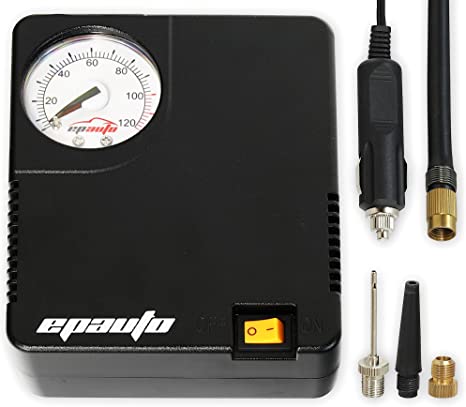 EPAuto 12V DC Auto Portable Air Compressor Pump/Tire Inflator for Compact/Midsize Sedan SUV