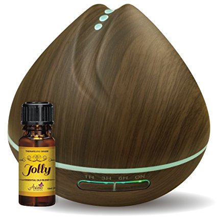 400ML Diffuser for Essential Oils   Jolly Essential Oil Blend Gift Set: #1 Voted Christmas Gifts for Women, Girls, Mom, Wife, Her for Aromatherapy by Aviano Botanicals