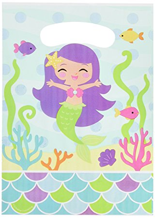 Creative Converting Mermaid Friends Party Favor Loot Bags (8 Count)