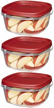 Rubbermaid Easy Find Lid Square 5-Cup Food Storage Container (Pack of 3)