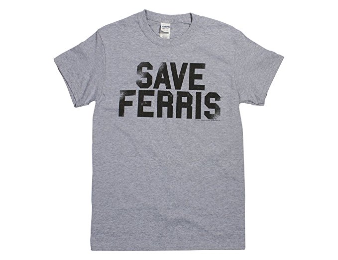 Ripple Junction Ferris Bueller's Day Off Save Ferris Adult T-Shirt