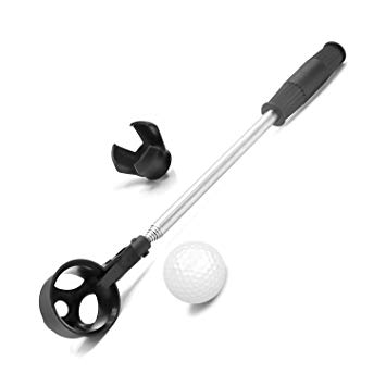 prowithlin Golf Ball Retriever, Stainless Telescopic Extendable Golf Ball Retriever for Water w/Golf Ball Pick Up Retriever Grabber Claw Sucker Tool, Length: 6.56 ft / 2 m, Weight: 7 Oz